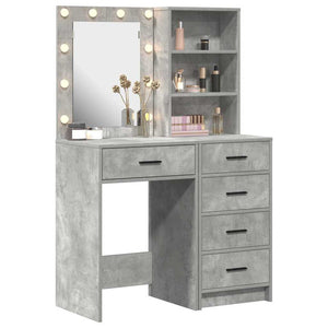 vidaXL Dressing Table 2 pcs Grey 50 x 41 x 135 cm Engineered Wood