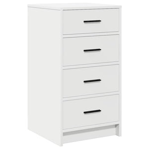vidaXL Dressing Table with Mirror Lighting 3 pcs White Engineered Wood