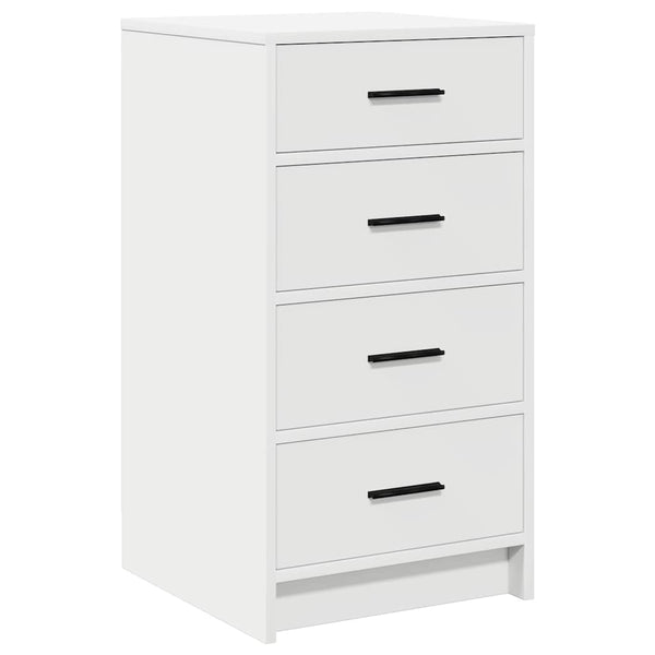vidaXL Dressing Table with Mirror Lighting 3 pcs White Engineered Wood