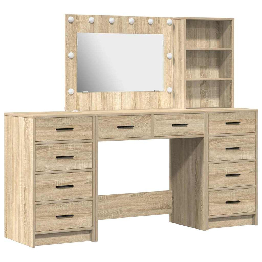 Schminktisch Sonoma Eiche mit Schubladen