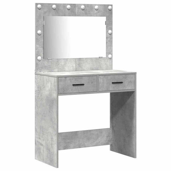 Schminktisch Beton Grau mit Schubladen
