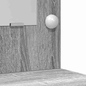 Schminktisch Grau Sonoma Holz mit Schubladen