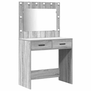 Schminktisch Grau Sonoma Holz mit Schubladen