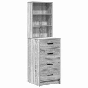 Schminktisch Grau Sonoma Holz mit Schubladen