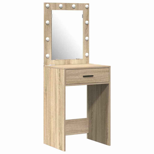 Schminktisch mit Spiegelbeleuchtung Braun