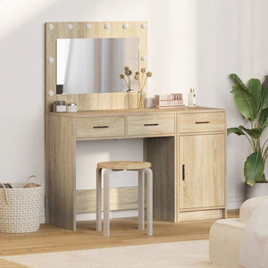 Schminktisch mit Spiegelbeleuchtung Braun