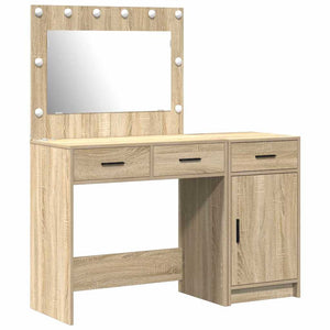 Schminktisch mit Spiegelbeleuchtung Braun