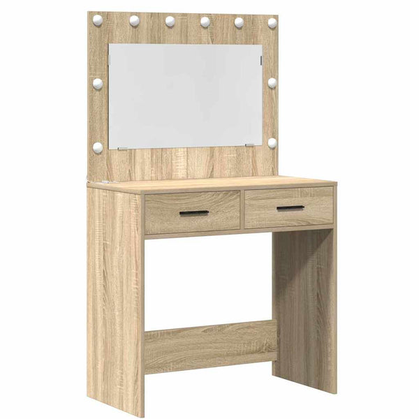 Schminktisch mit Spiegelbeleuchtung Braun