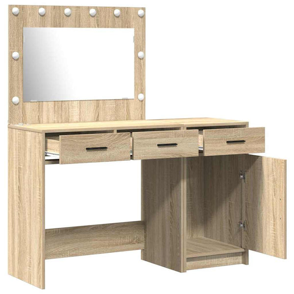 Schminktisch mit Spiegelbeleuchtung Braun