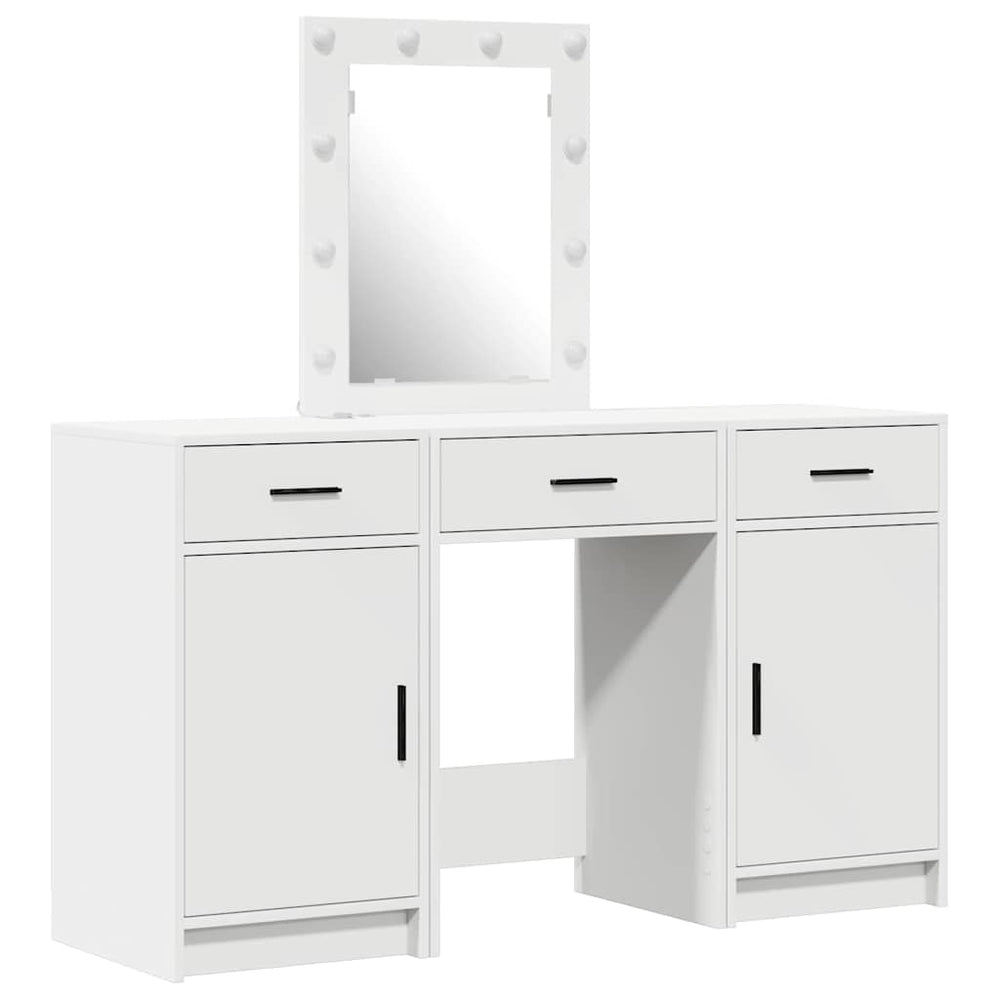 Schminktisch Weiß mit Schubladen 50x41x135cm