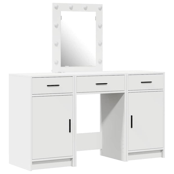 Schminktisch Weiß mit Schubladen 50x41x135cm