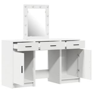 Schminktisch Weiß mit Schubladen 50x41x135cm