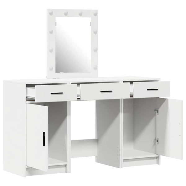 Schminktisch Weiß mit Schubladen 50x41x135cm