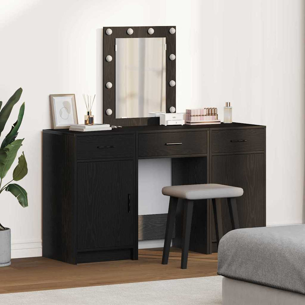 Schminktisch Schwarz mit Tür 50x41x135cm