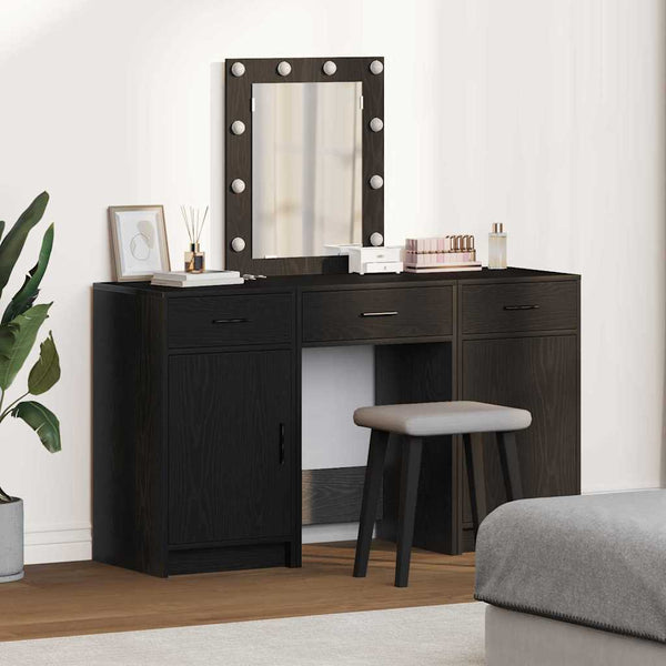 Schminktisch Schwarz mit Tür 50x41x135cm