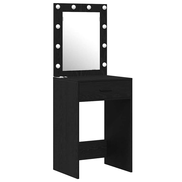 Schminktisch Schwarz mit Tür 50x41x135cm