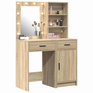 Schminktisch mit LED Sonoma-Eiche