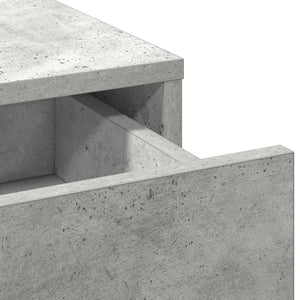 Schminktisch mit LED und Tür, Betongrau