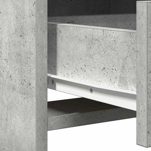 Schminktisch mit LED und Tür, Betongrau