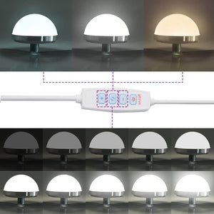 Schminktisch mit LED Geräucherte Eiche