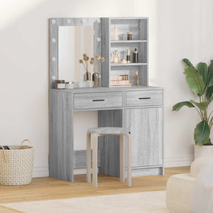Schminktisch mit LED, Grau