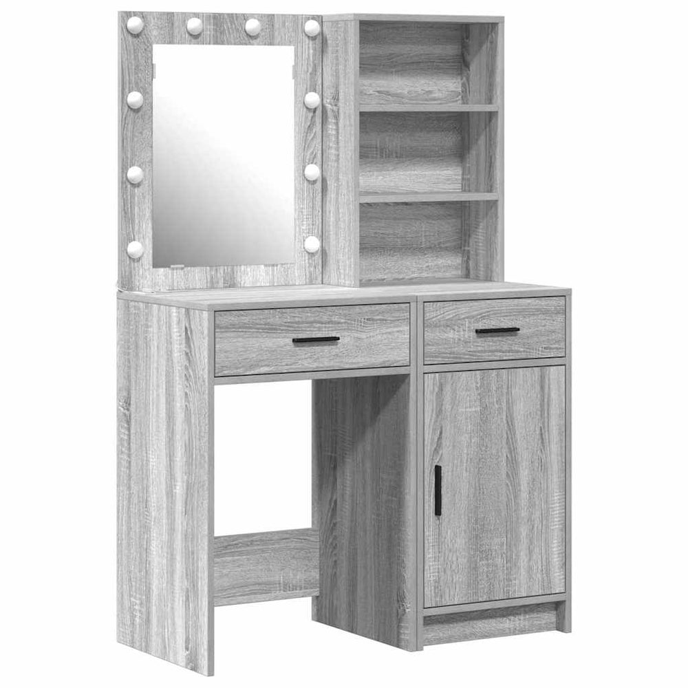 Schminktisch mit LED, Grau