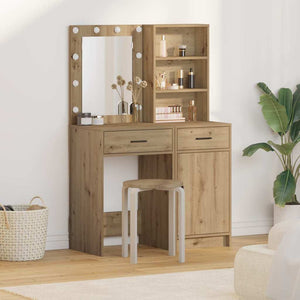 Schminktisch mit LED Artisan Eiche