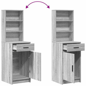 Schminktisch mit LED-Set Grau