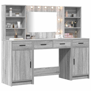 Schminktisch mit LED-Set Grau