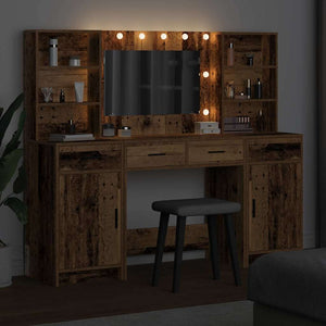 Schminktisch Set mit LED und Regal