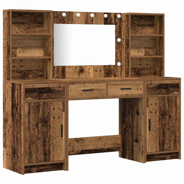 Schminktisch Set mit LED und Regal