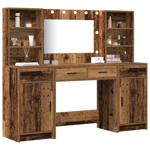 Schminktisch Set mit LED und Regal