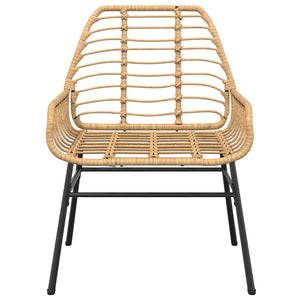 9-teiliges Garten Esszimmerset Braun Rattan