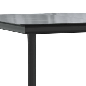 9-teilige Garten Essgruppe Grau Poly Rattan
