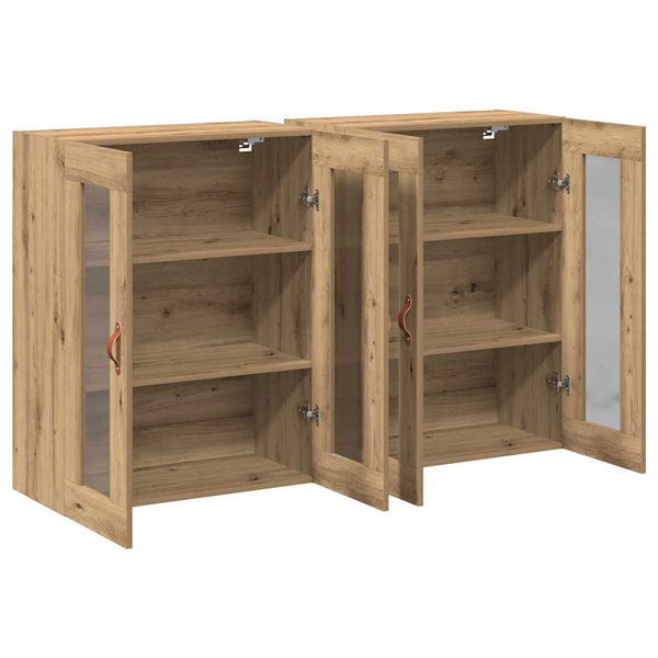 Wandschränke 2er Set Artisan Eiche 69,5x34x90 cm