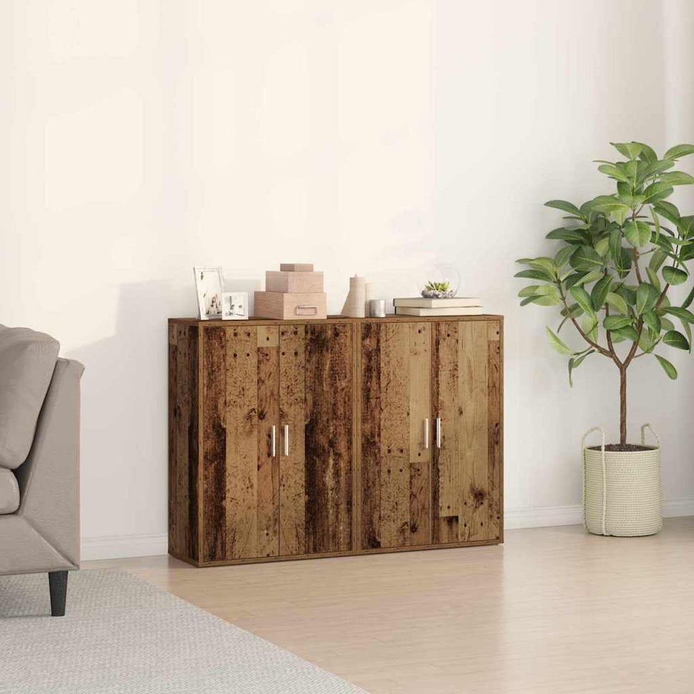 Sideboard 2er Set Altholz 60x31x84cm