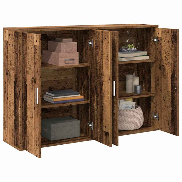 Sideboard 2er Set Altholz 60x31x84cm