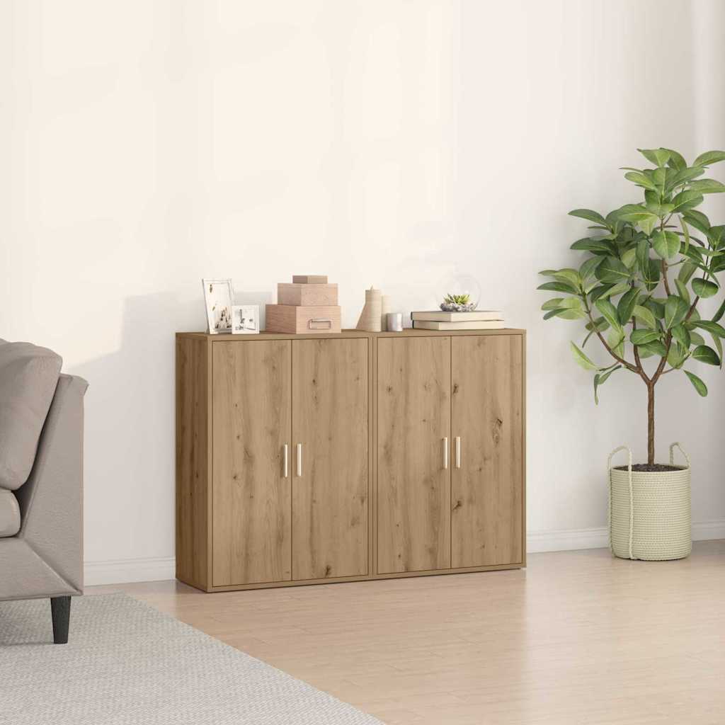 Sideboard 2er-Set Artisan Eiche 60x31x84 cm