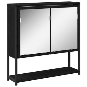 Badezimmermöbel Set mit Regal Schwarz