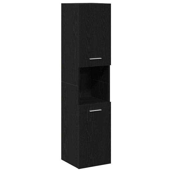 Schwarzes Badmöbel-Set, 4-teilig