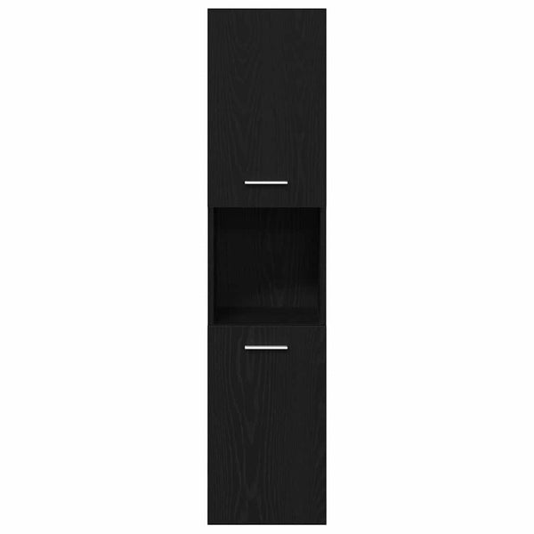 Schwarzes Badmöbel-Set, 4-teilig