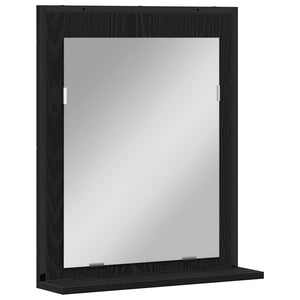Wandmontiertes Badezimmermöbel-Set Schwarz 2-teilig