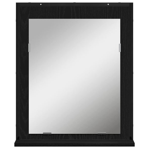 Wandmontiertes Badezimmermöbel-Set Schwarz 2-teilig