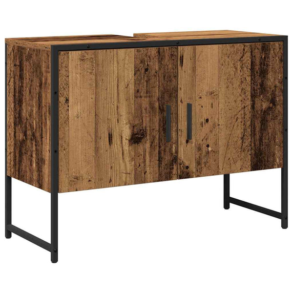 Badezimmermöbel Set Wandmontage Braun