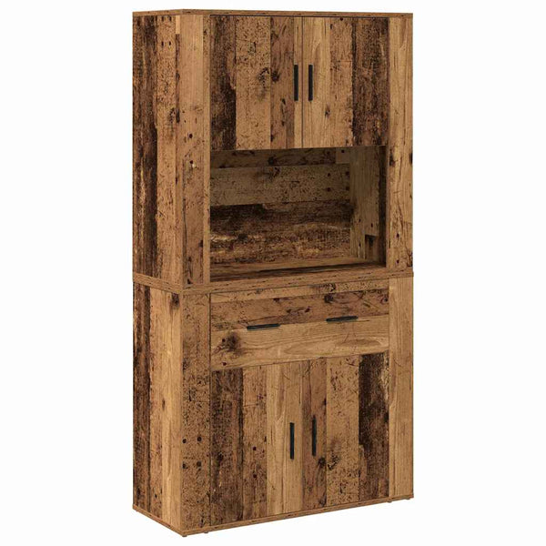 Highboard Altholz mit Schubladen 80x33x150cm