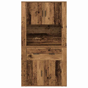 Highboard Altholz mit Schubladen 80x33x150cm
