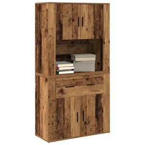 Highboard Altholz mit Schubladen 80x33x150cm