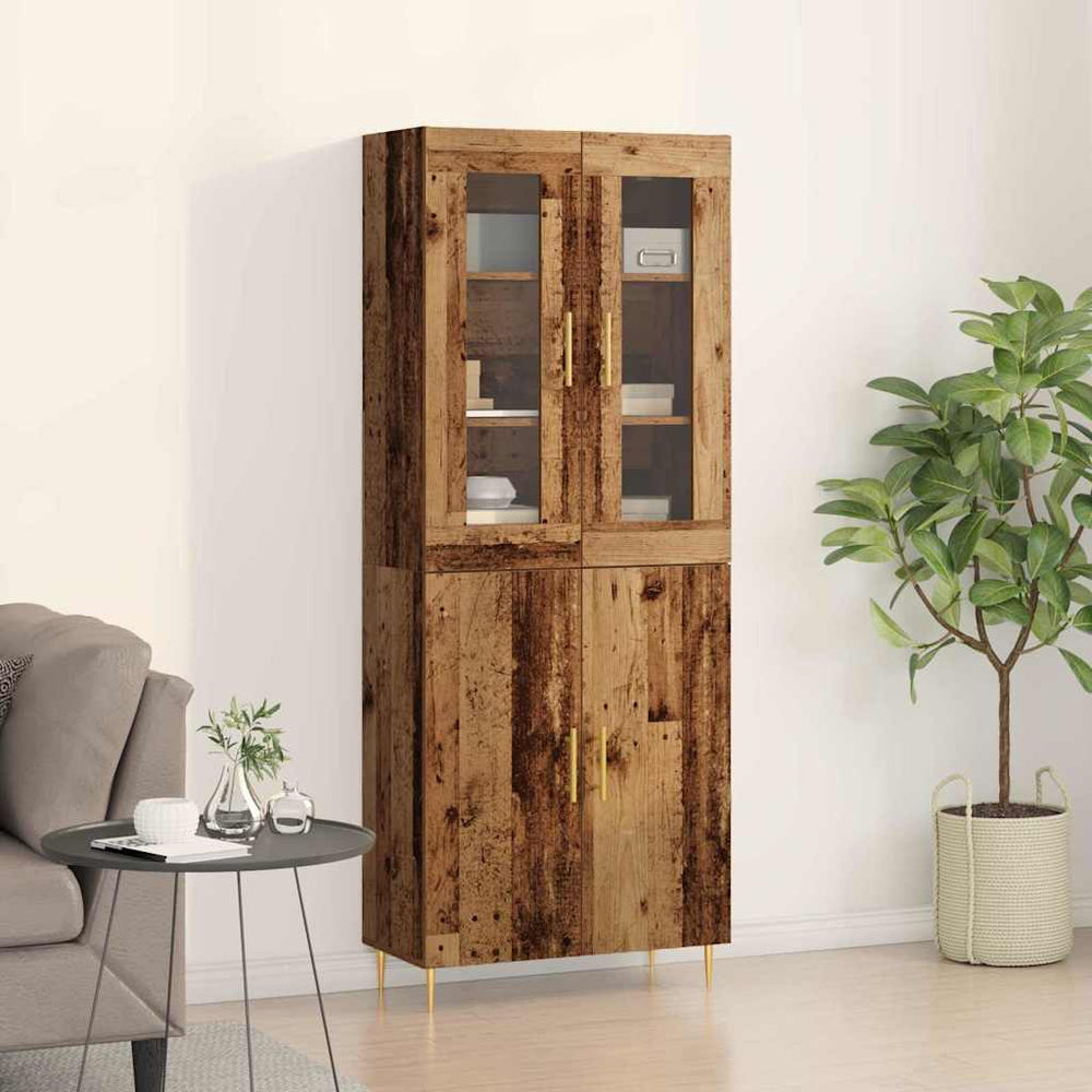 Highboard 2er Set Altholz