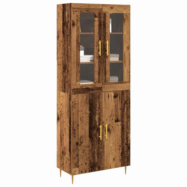 Highboard 2er Set Altholz