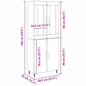 Highboard 2er Set Altholz
